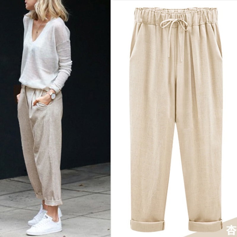 Summer Women Casual Loose Cotton Thin 