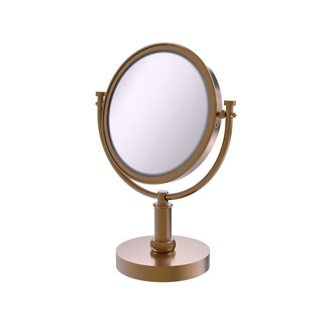 Allied Brass DM-4T/2X 8 Inch Vanity Top 2X Magnification Make-Up Mirror, Brushed Bronze
