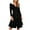 Black, variant on Women's Cardigan Dress Hooded Dress Longline Knit Fleece Trim Solid Color Casual Winter Dress for Loungewear Holiday,Black,L