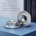 thumbnail image 3 of Scienceny Paquete de 12 tuercas hexagonales con brida, tornillo M12 de acero inoxidable, piezas de repuesto industriales portátiles, accesorios Herramientas y ferretería, 3 of 5