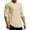 Khaki, variant on Fgnfyis Men's Long Sleeve Solid Color Shirt Short Sleeve Crew Neck Beach Top Vintage T Shirt for Men Mens Tops Black M