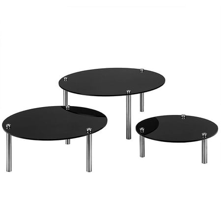 

Yongwei Dessert Stand 3Pcs Delicate Cake Stand Round Cake Display Shelf Banquet Party Dessert Rack
