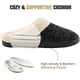 thumbnail image 3 of Cómodas pantuflas de espuma viscoelástica para hombre con forro de felpa esponjosa similar a la lana, pantuflas de zueco sin cordones con suela de goma antideslizante Xemadio LN-2232-4, 3 of 7