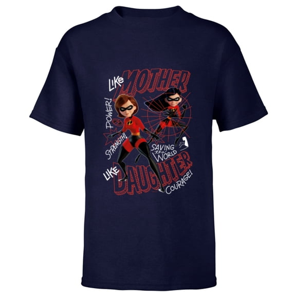 Disney and Pixar’s The Incredibles Like Mother Like Daughter - Short Sleeve T-Shirt for Kids - Customized-Navy