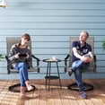 thumbnail image 2 of Outsunny Ensemble de 2 Chaises Pivotantes de Patio, Chaises d'Extérieur à Dossier Haut en Maille, Gris, 2 of 10