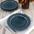 thumbnail image 5 of Martha Stewart Everyday 4 Piece 8.3 Inch Round Stoneware Salad Plate Set in Blue Speckle, 5 of 5