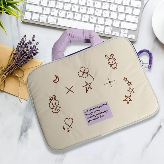 PETSOLA Laptop Bag for Women Computer Bag for Laptop and Tablet Thickened Computer Carrying Case Tablet Bag for Travel School Luggage 11 inches