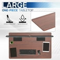 thumbnail image 3 of VIVO Dark Walnut 48 x 30 inch Universal Table Top for Sit to Stand Desk Frames, 3 of 7