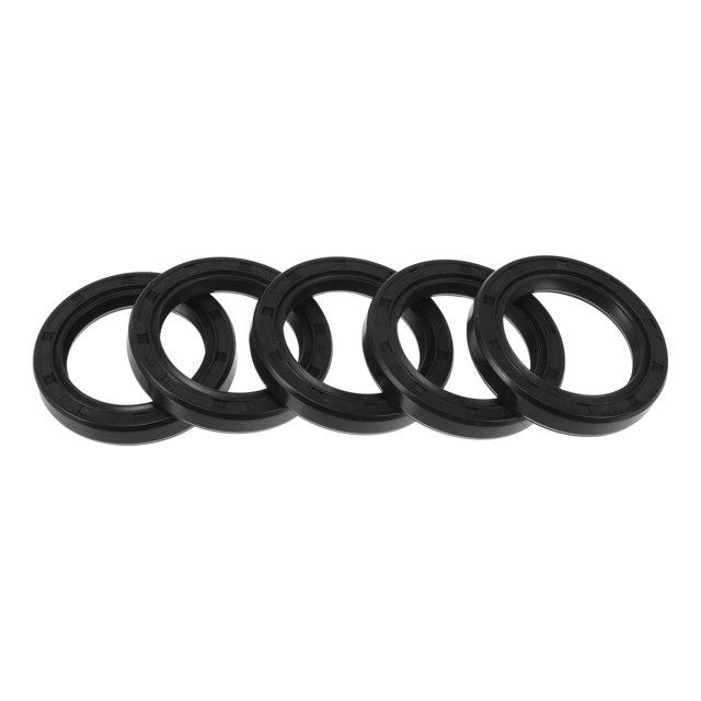 Sellos de aceite universales TC de doble labio con resorte de acero, sellos de eje rotativo de alta presión de goma NBR negra, 5 piezas 32x45x7mm