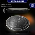 thumbnail image 6 of Klex Disposable Round Party Sushi Trays with Lids, PET Plastic, Black/Clear, Ø16.1, 25 Sets, 6 of 6