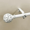 Mainstays 3/4" Filigree Ball Single Curtain Rod, White, 3084