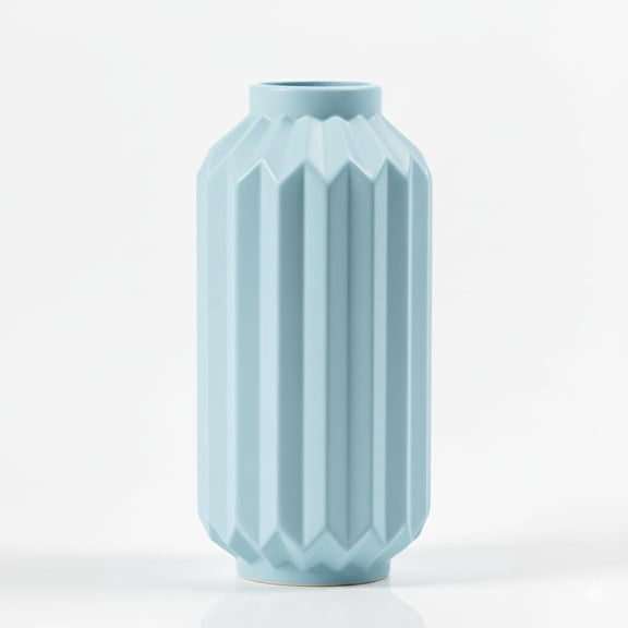 Large Baby Blue Decorative Plastic Flower Vase - Reusable Centerpiece