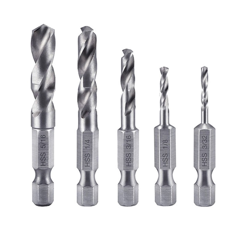 Clupup 13Pcs SAE/Metric Tap Drill Bit Set Hex Shank HSS Screw Thread Bit Compound Tap With Adapter M3 M5 M6 M8 M10 Hand Tools