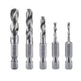 thumbnail image 2 of Clupup 13Pcs SAE/Metric Tap Drill Bit Set Hex Shank HSS Screw Thread Bit Compound Tap With Adapter M3 M5 M6 M8 M10 Hand Tools, 2 of 8