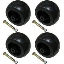 RAParts Four Pack of Riding Lawn Mower Deck Wheels & Bolts Fits Craftsman 193406 174873 133957