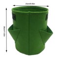 thumbnail image 2 of Bolsa de cultivo de plantas de fresa, jardín de la casa, portátil, flor de papa, maceta, maceta, verde, 23x28cm, 3 agujeros Kearding HA6255-01B, 2 of 6