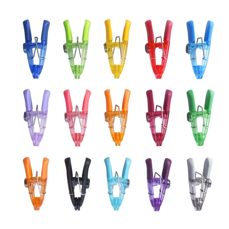 Farberware 15-Piece Plastic Bag Clips Set, Translucent Colors