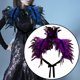 thumbnail image 3 of Capa de plumas artificiales, decoración gótica, chal de Halloween, encogimiento de hombros para carnaval, mujeres Púrpura, 3 of 5