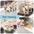thumbnail image 2 of Yayeee 6 Pack Kitchen Dish Cloths Set for Washing Soft Drying Absorbent Microfiber Towels, Pink Raspberries, 2 of 9