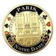 thumbnail image 1 of Insignia personalizada, monedas de anime, medallas, catedral de Notre Dame de Francia, 1 of 2