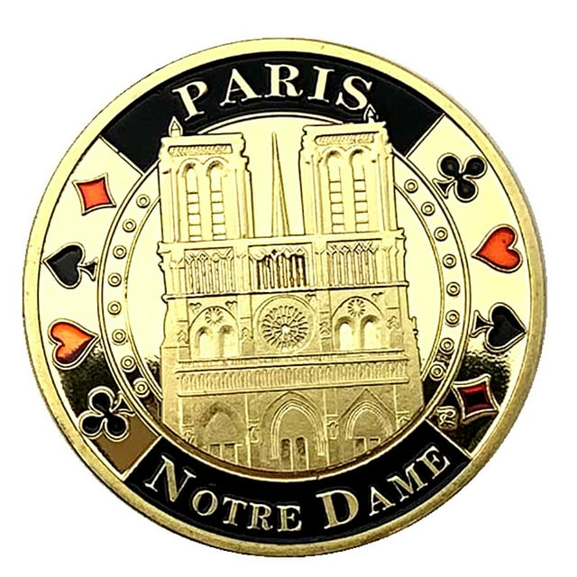 Insignia personalizada, monedas de anime, medallas, catedral de Notre Dame de Francia