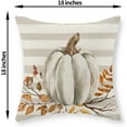 thumbnail image 5 of Fall Pillow Covers 18x18 Set of 2 Pumpkin Leaf Branch and Stripes Fall Decor Pillowcase Linen Autumn Thanksgiving Decorative Outdoor Throw Pillow Covers Farmhouse Cushion Case for Couch Home, 5 of 6