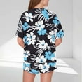 thumbnail image 4 of Women Summer 2 Piece Outfits Casual Graphic Print T Shirt and Shorts Crewneck Short Sleeve Pajamas Lounge Sets, 4 of 6