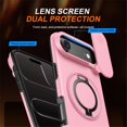 thumbnail image 2 of Slide Privacy Lens Phone Case for Apple iPhone Air, Built-in Magnetic Ring 360° Rotatable Metal Kickstand Hard PC Soft TPU Shockproof Protective Case, 2 of 8