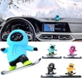 thumbnail image 3 of Car Mounted Cartoon Bear Doll, Center Console, Dynamic Decoration Car Creative Sliding Bear, E6u3, 3 of 8