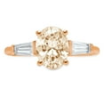 thumbnail image 7 of Three-Stone Engagement Ring for Women - 2.5ct Natural Morganite in 14K Rose Gold Promise Ring, 7 of 7