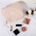 thumbnail image 4 of Unique Bargains 1Pc Cotton Makeup Bag Large Travel Cosmetic Pouch Toiletry Bag Cute Rabbit Pattern Makeup Bag Pink, 4 of 6
