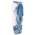 thumbnail image 5 of Gibobby Traje de baño de una pieza Nuevo mono doble sexy para mujer, traje de baño conservador para vacaciones en aguas termales, conjunto de falda envue(Azul claro,G), 5 of 5