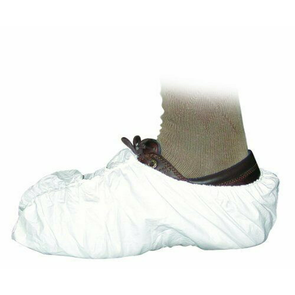 Aunavey 100 Pieces Disposable Shoe Covers Plastic Shoe Covers
