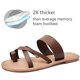 thumbnail image 3 of Sandalias Luoika para mujer, planas, anchas, marrones, tamaño 13 x W, verano, playa, 3 of 9