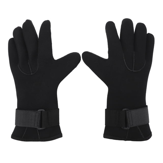 guantes de buceo de 5 mm, cómodos, antideslizantes, gruesos, cálidos y resistentes al desgaste, con protector de manos, talla L