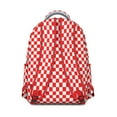 thumbnail image 3 of White Red Checkered Backpack for School,Cute School Bag,Schoolbag with Adjustable Shoulder Straps & Padded Back,15.3"x11"x7.1".﻿, 3 of 6