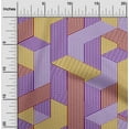 thumbnail image 2 of oneOone Cotton Silk Mustard Yellow Fabric Geometrical Dress Material Fabric Print Fabric By The Yard 42 Inch Wide, 2 of 4