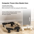 thumbnail image 2 of Zootealy Adjustable Wheeled Computer Host Stand with Improved Airflow and Sturdy Construction - Black, Efficiently Move and Store Your Computer Tower without Tools, 2 of 7