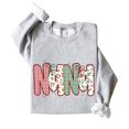 thumbnail image 4 of Nana Ink-Printed Lace Christmas Sweatshirt Grandma Holiday Sweater -Each Saying Sold Separately Gray Sweatshirt Adult Small, 4 of 4