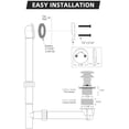 thumbnail image 6 of Brushed Gold Tub Drain, Brass Bathtub Drain Kit with Hair Catcher, Tip-Toe Bath Drains and Overflow Replacement kit, Tub Drain Stopper with Two-Hole Overflow Faceplate Conversion kit Assembly, 6 of 8