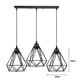 thumbnail image 5 of Lámpara colgante de jaula de diamante ajustable, acabado de alta calidad en negro mate, estilo vintage para dormitorios, baños, cocinas, comedores, salas de estar, pasillos, escaleras, oficinas,, 5 of 5