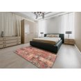 thumbnail image 5 of Ahgly Company Machine Washable Indoor Square Abstract Chestnut Red Area Rugs, 5' Square, 5 of 7