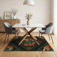 thumbnail image 3 of ODIKA Snake Battle Motif Martial Scroll Folk Versus Striped Tibetan Tiger Refined for Dining Room, Under Table, Home Office, Non-Slip Chair-Friendly, 3 of 7