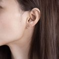 thumbnail image 5 of Pendientes de hoja de luna de plata esterlina para mujeres, pendientes de gatito lindo, regalos para gatos, joyas para gatos, 5 of 5