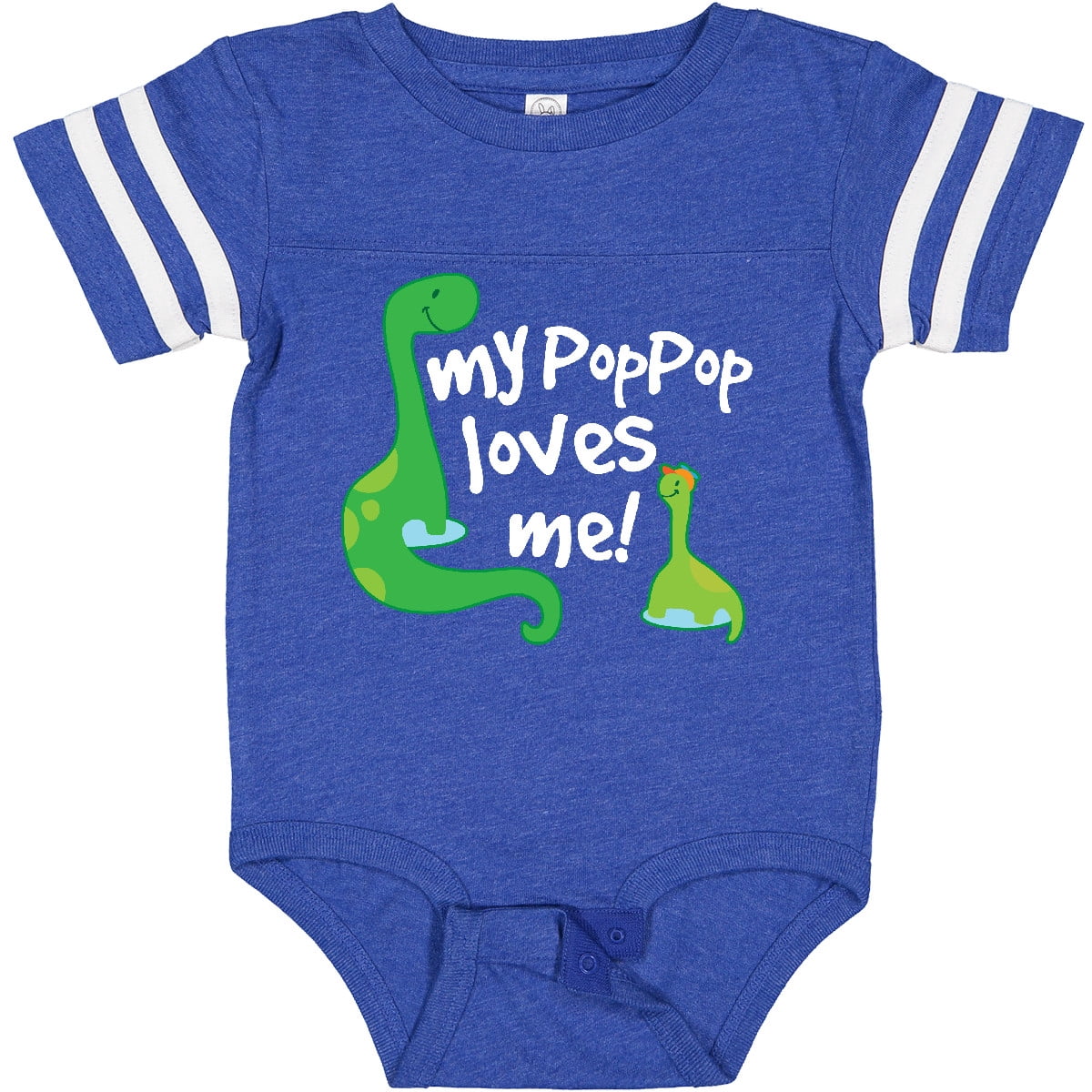 Inktastic My Pop Pop Loves Me Dinosaur Boys or Girls Baby Bodysuit