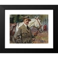 thumbnail image 2 of Wojciech Kossak 14x11 Black Modern Framed Museum Art Print Titled - Self-Portrait with a Horse (1924), 2 of 5