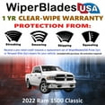 thumbnail image 2 of 2022 Ram 1500 Classic Beam Wiper Blades Wipers w/1yr Warranty (Set of 2) (WiperBladesUSA), 2 of 5
