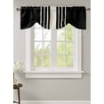 thumbnail image 2 of Tie Up Valance Curtain for Kitchen,Black Stripe Line Rod Pocket Short Curtains Adjustable Tie-Up Shade Valances,Retro Linen Window Treatment for Bathroom Living Room Bedroom, 2 of 8