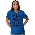 thumbnail image 4 of Life Based True Story Sarcastic Humor Plus Size Crewneck Graphic Tee Shirt Brisco Brands 2X, 4 of 5