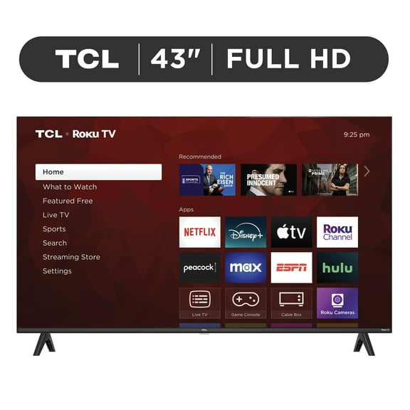 TCL 43" Class S3 (43S310R) 1080p FHD LED Smart TV with Roku TV (New)
